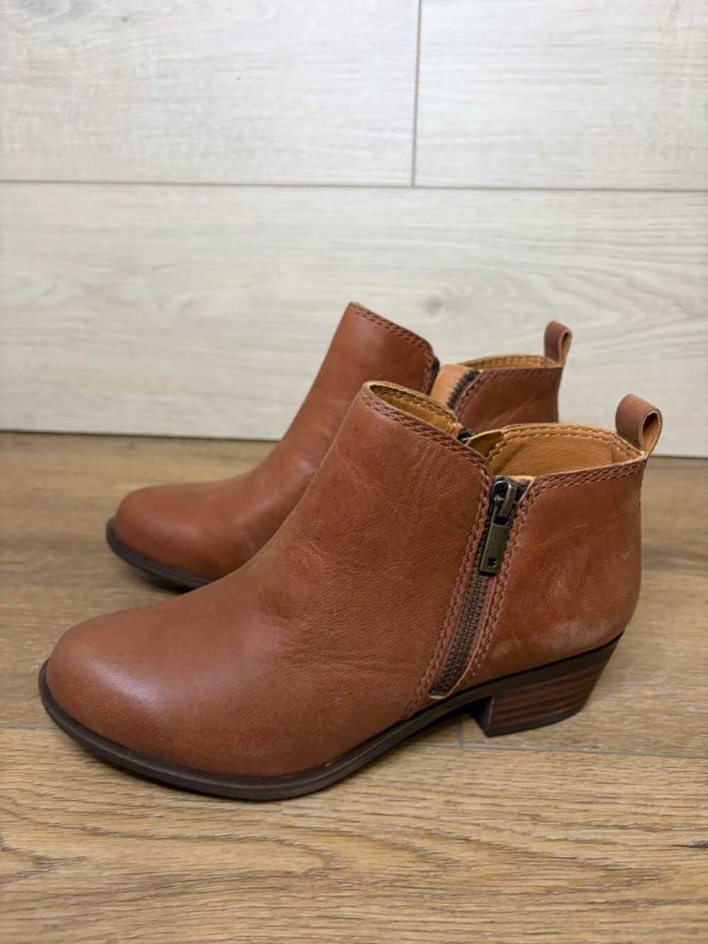 Lucky Brand LK-Basel Ankle Boots Booties Toffee Barillos Size 5M